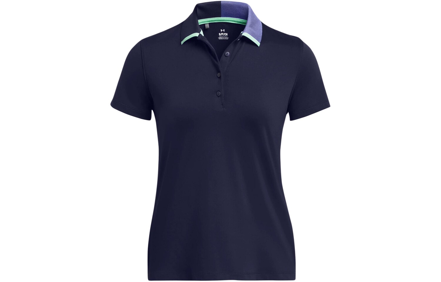 Рубашка поло женская темно-синяя Under Armour 
Рубашка поло женская темно-синяя Under Armour