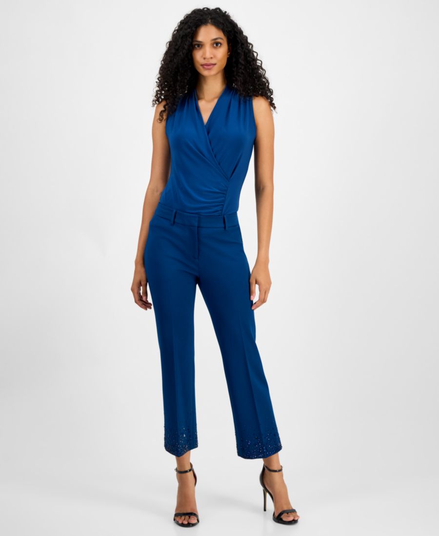 Женские брюки-капри средней посадки с декором Anne Klein, Batlic Teal
Женские брюки-капри средней посадки с декором Anne Klein, Batlic Teal