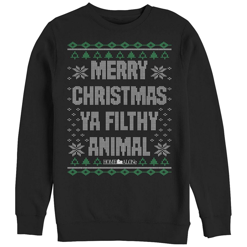 Свитер Big & Tall Home Alone Merry Christmas Ya Filthy Animal, флисовый свитер с рисунком Licensed Character, черный
Свитер Big & Tall Home Alone Merry Christmas Ya Filthy Animal, флисовый свитер с рисунком Licensed Character, черный