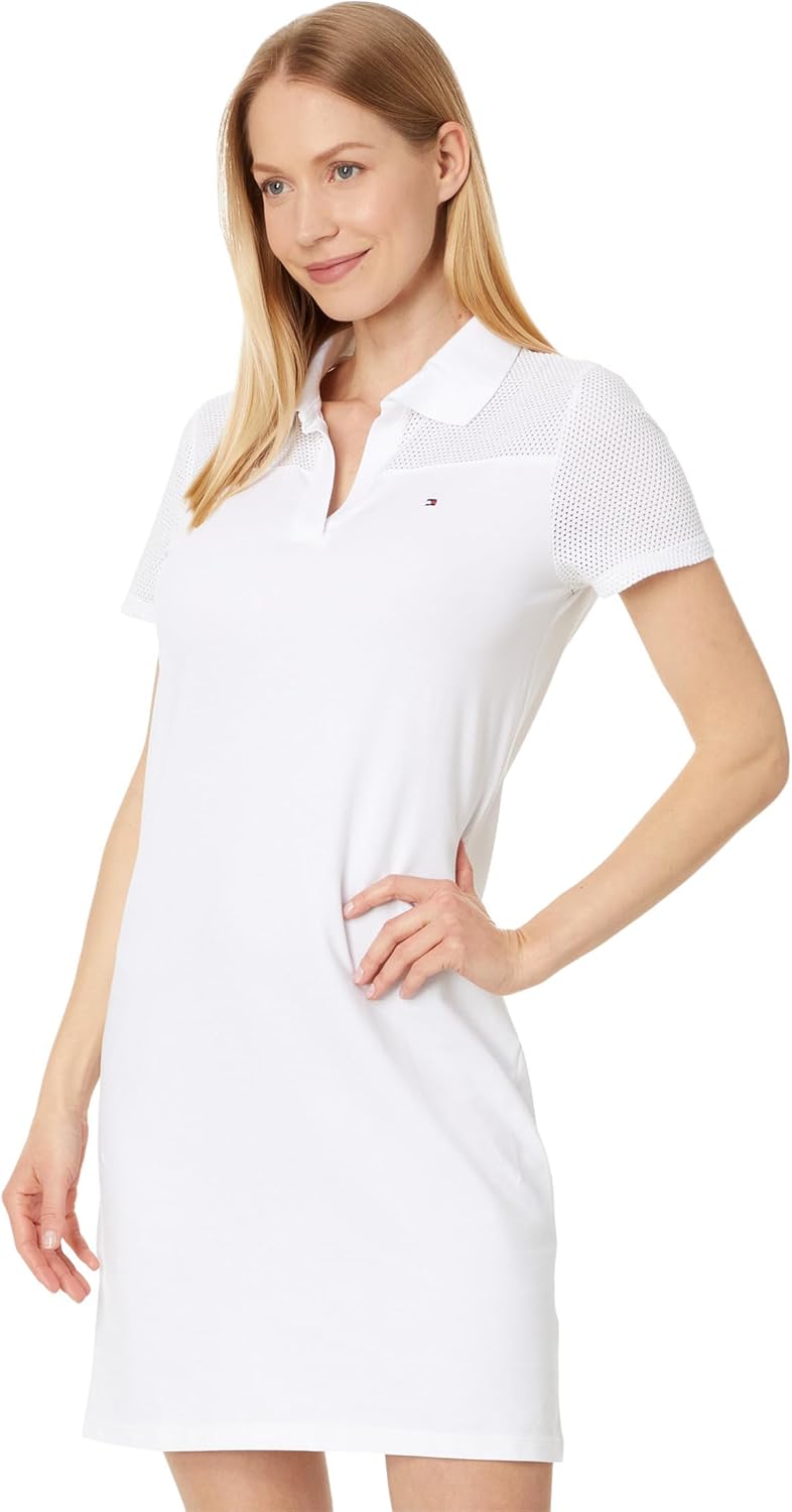 Женское платье-поло с короткими рукавами и воротником от Tommy Hilfiger, Bright White
Женское платье-поло с короткими рукавами и воротником от Tommy Hilfiger, Bright White