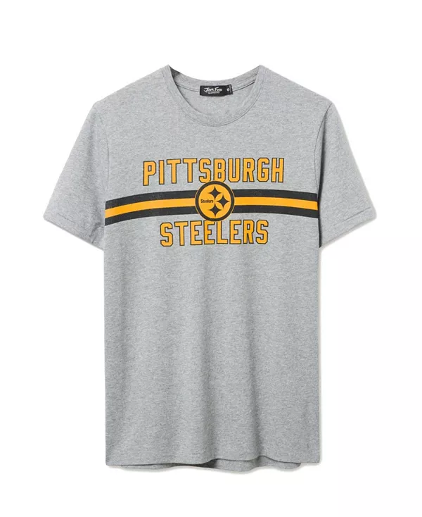 Футболка унисекс с изображением игрока линии нападения команды «Питтсбург Стилерс» НФЛ Junk Food Clothing, серый
Футболка унисекс с изображением игрока линии нападения команды «Питтсбург Стилерс» НФЛ Junk Food Clothing, серый