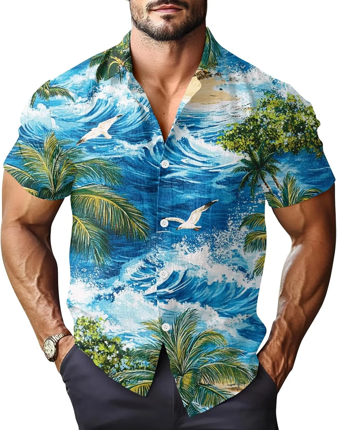 Мужская поло-рубашка Henley с коротким рукавом
Мужская поло-рубашка Henley с коротким рукавом