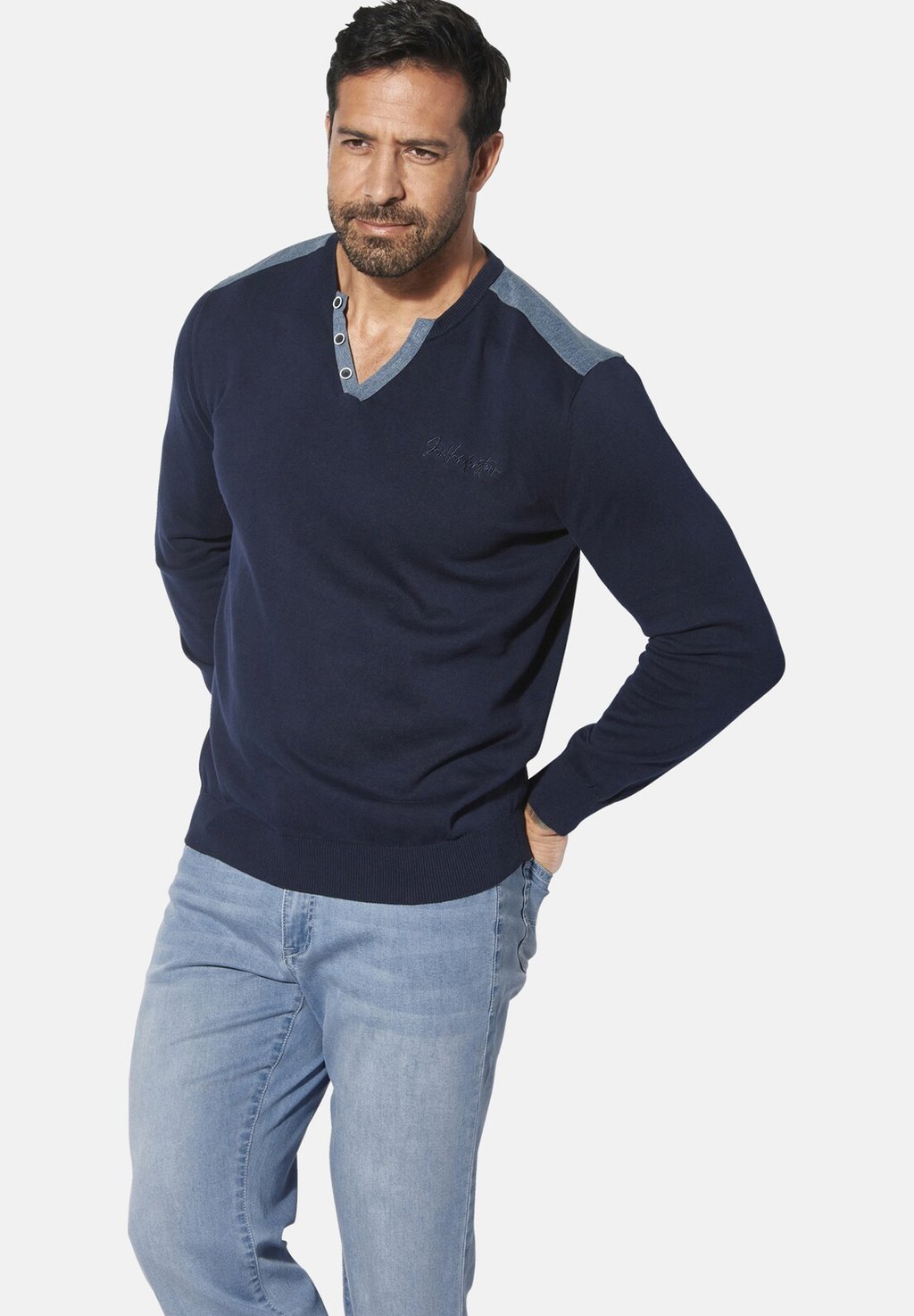 Джемпер Jan Vanderstorm, темно-синий 
Джемпер Jan Vanderstorm, темно-синий