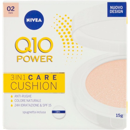 Q10 Plus Anti Age 3 в 1 Кушон для ухода за кожей 02 Темный Nivea
Q10 Plus Anti Age 3 в 1 Кушон для ухода за кожей 02 Темный Nivea