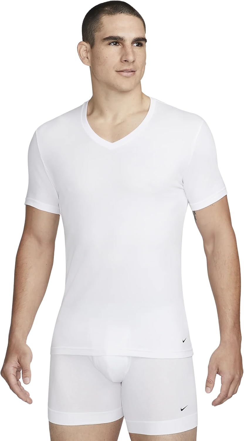 Комплект из 2 футболок-майок Nike Dri-FIT Essential Cotton Stretch Slim Fit с V-образным вырезом, White/Black
Комплект из 2 футболок-майок Nike Dri-FIT Essential Cotton Stretch Slim Fit с V-образным вырезом, White/Black