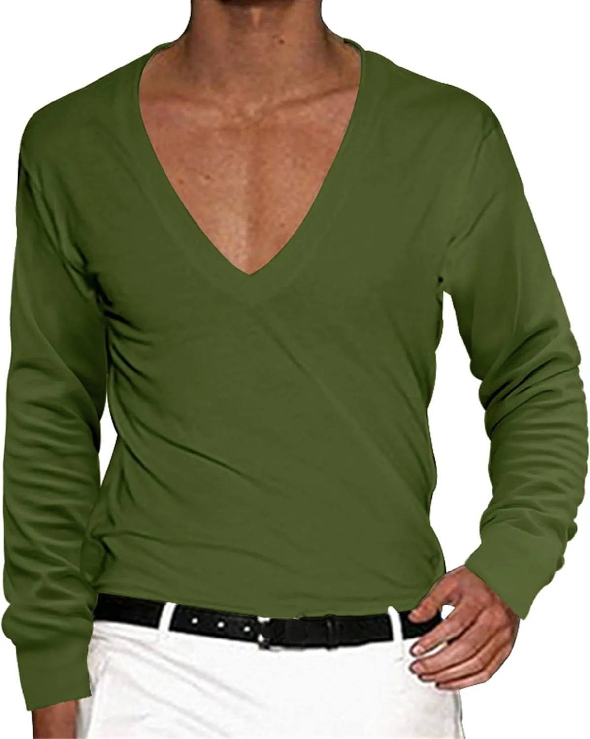 Мужской длинный свитер V-образного выреза CHXLQQX
Мужской длинный свитер V-образного выреза CHXLQQX