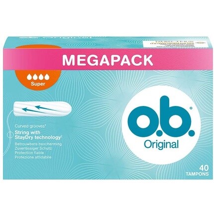 ob Original Super Тампоны с изогнутыми канавками и технологией StayDry Johnson & Johnson
ob Original Super Тампоны с изогнутыми канавками и технологией StayDry Johnson & Johnson