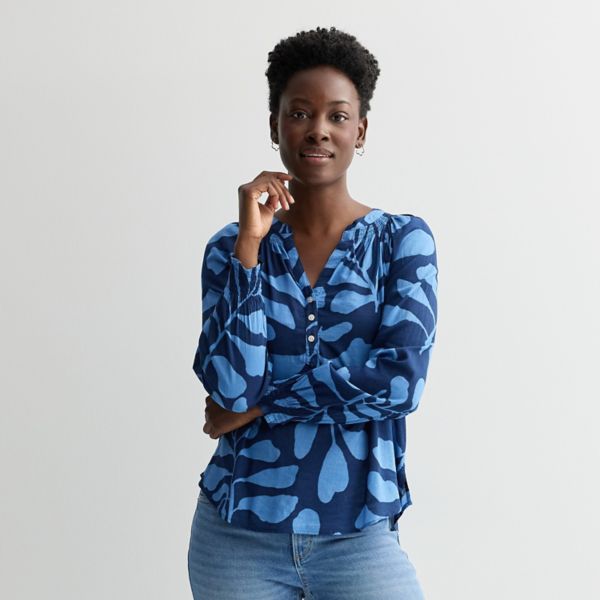 Миниатюрный топ-хенли с присборенными запястьями Sonoma Goods For Life, цвет tonal navy leaf
Миниатюрный топ-хенли с присборенными запястьями Sonoma Goods For Life, цвет tonal navy leaf