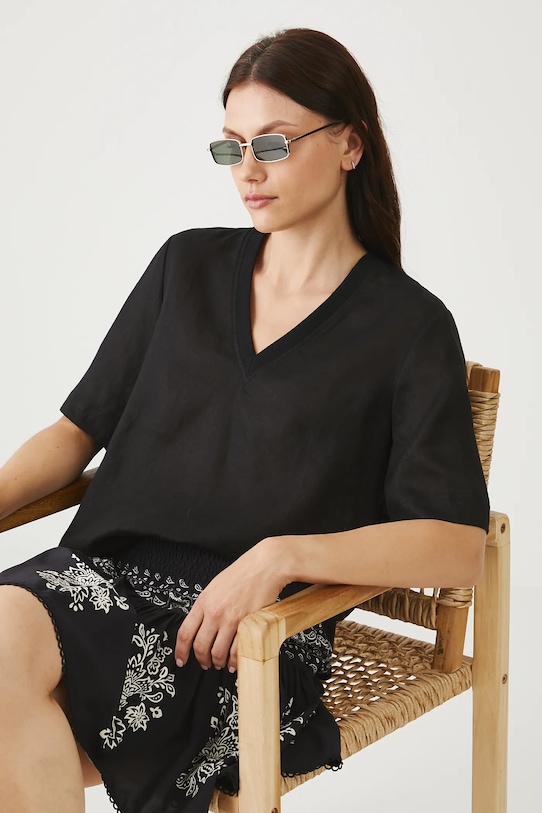 Льняная блузка Medicine, черный
Льняная блузка Medicine, черный