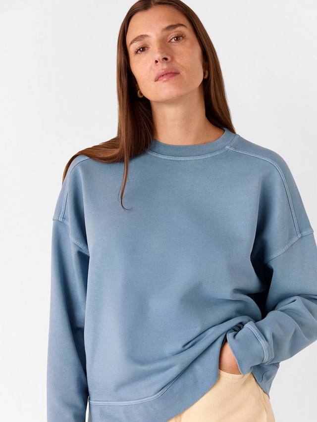 Трикотажный джемпер свободного кроя Whistles, синий
Трикотажный джемпер свободного кроя Whistles, синий