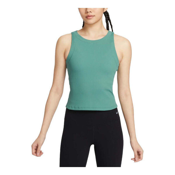 Топ zenvy dri fit rib tank asia sizing Nike, зеленый 
Топ zenvy dri fit rib tank asia sizing Nike, зеленый