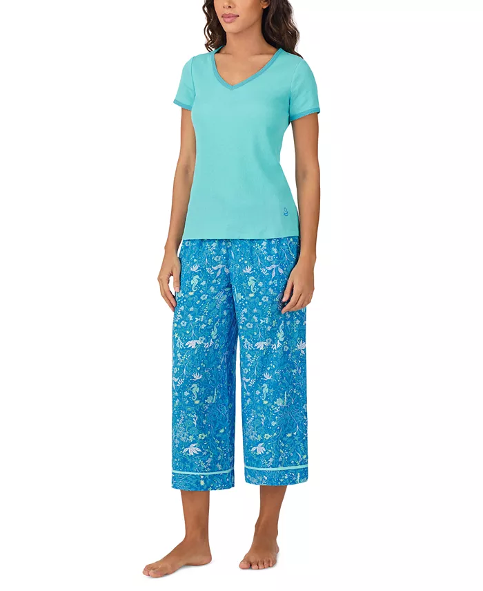 Женский укороченный комплект пижамы с принтом Cuddl Duds, синий
Женский укороченный комплект пижамы с принтом Cuddl Duds, синий