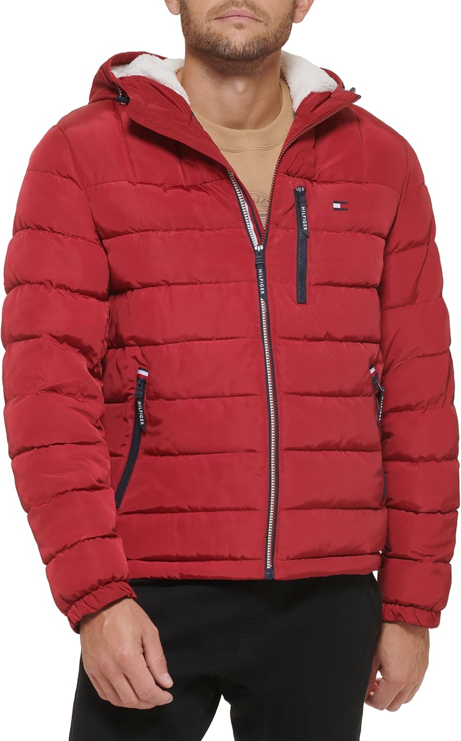 Мужская куртка Tommy Hilfiger средней толщины с подкладкой из шерпы и капюшоном, водонепроницаемая, Red Tech
Мужская куртка Tommy Hilfiger средней толщины с подкладкой из шерпы и капюшоном, водонепроницаемая, Red Tech