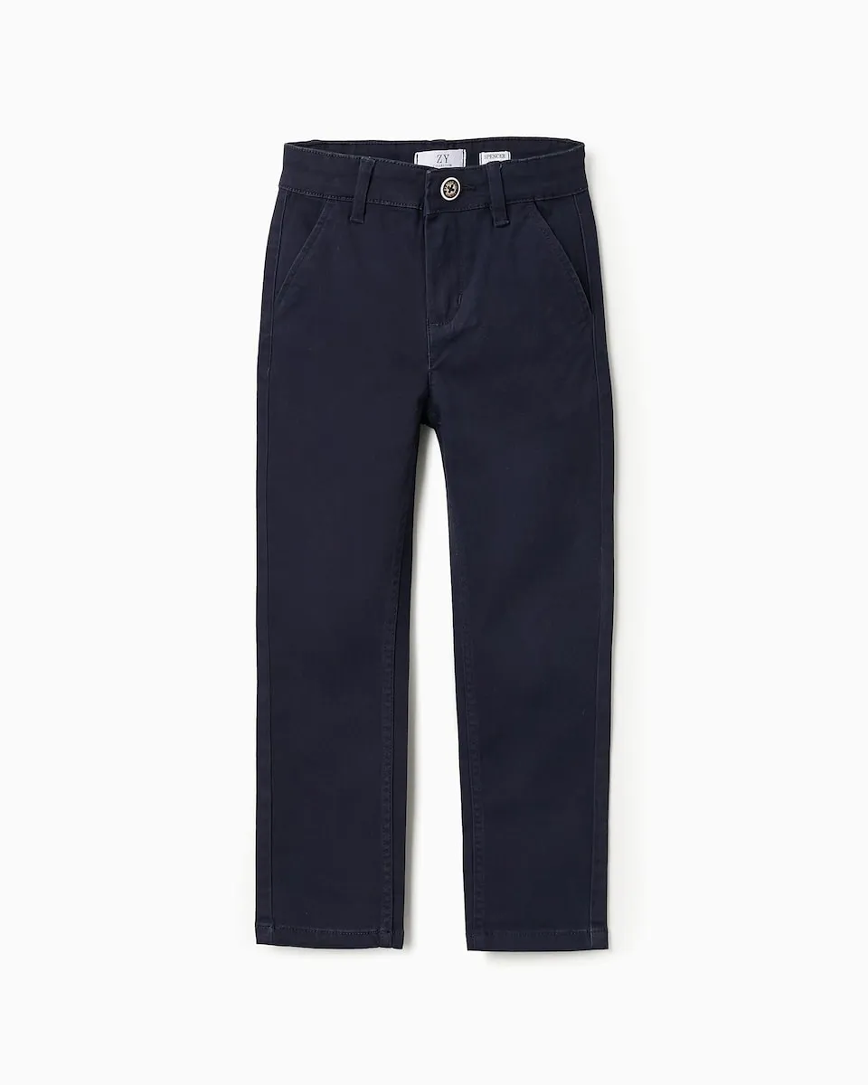 Детские китайские брюки из саржи облегающего кроя Zippy, темно-синий
Детские китайские брюки из саржи облегающего кроя Zippy, темно-синий
