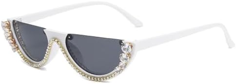 Женские солнцезащитные очки с бриллиантами, модные солнцезащитные очки в полуободковой оправе, женские солнцезащитные очки со стразами, защита от ультрафиолета UV400 MTZJH, White-black
Женские солнцезащитные очки с бриллиантами, модные солнцезащитные очки в полуободковой оправе, женские солнцезащитные очки со стразами, защита от ультрафиолета UV400 MTZJH, White-black