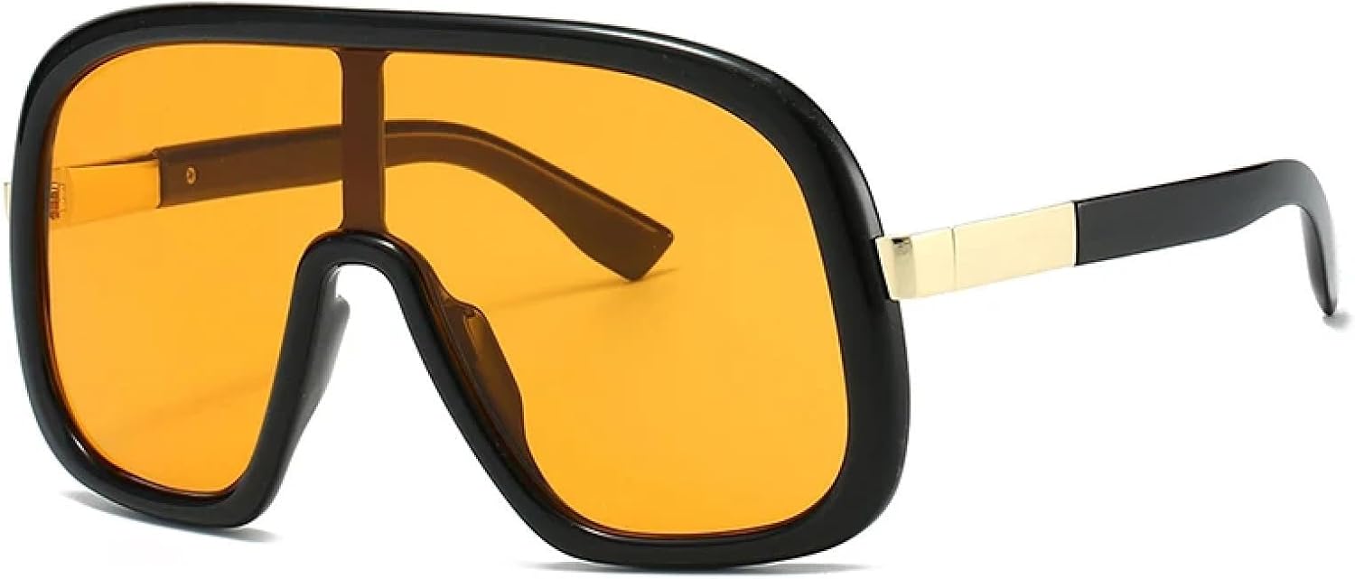 Большие цельные солнцезащитные очки для женщин, роскошные ретро-очки с градиентным затемнением, защита от УФ-излучения UV400, для мужчин в стиле панк UATXTAU, Black Orange
Большие цельные солнцезащитные очки для женщин, роскошные ретро-очки с градиентным затемнением, защита от УФ-излучения UV400, для мужчин в стиле панк UATXTAU, Black Orange