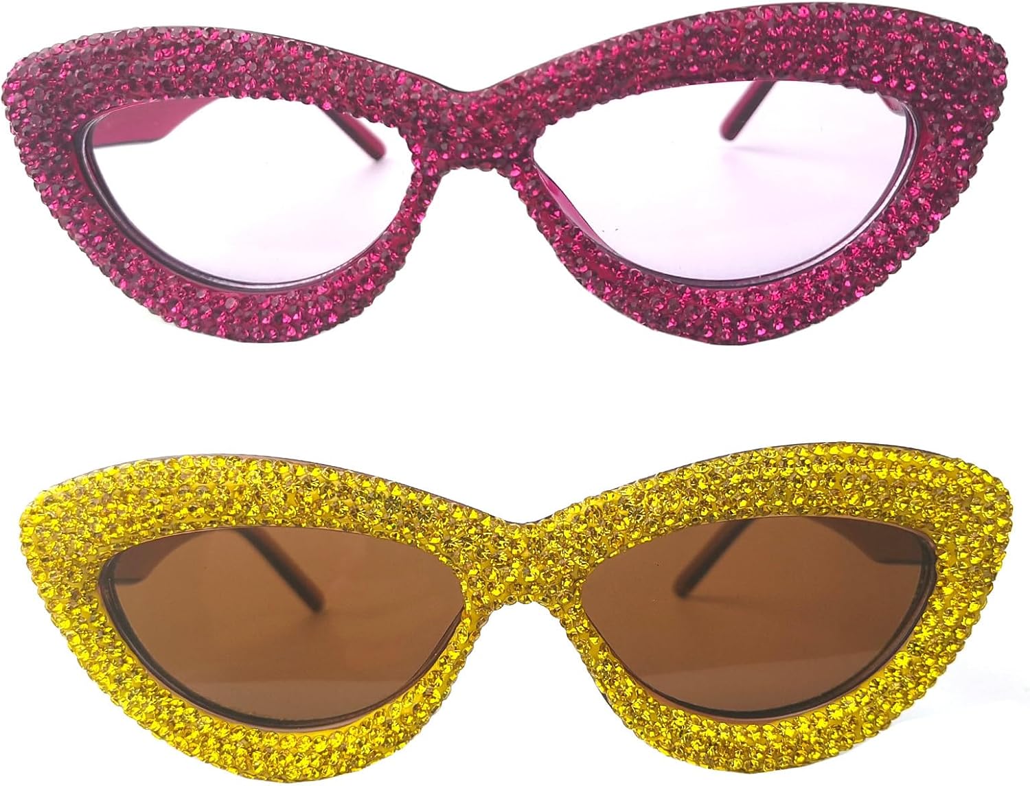 Willochra Модные солнцезащитные очки «кошачий глаз» со стразами для женщин, блестящие, модные, с кристаллами, для вечеринок, сверкающие, с бриллиантами, женские, 2pcs-yellow&purple
Willochra Модные солнцезащитные очки «кошачий глаз» со стразами для женщин, блестящие, модные, с кристаллами, для вечеринок, сверкающие, с бриллиантами, женские, 2pcs-yellow&purple