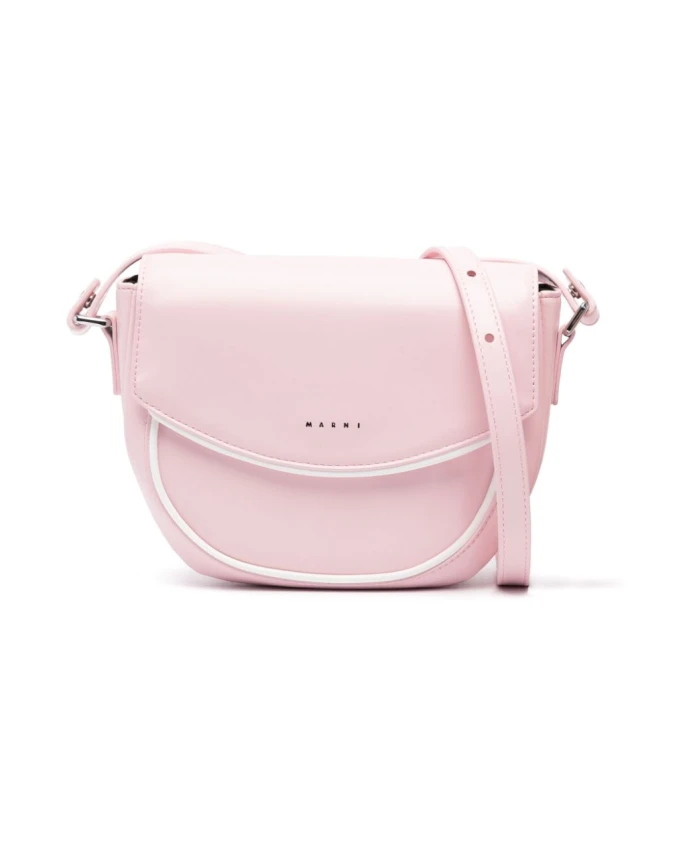 Сумка через плечо с принтом в виде улыбки и логотипом бренда. Marni, розовый
Сумка через плечо с принтом в виде улыбки и логотипом бренда. Marni, розовый