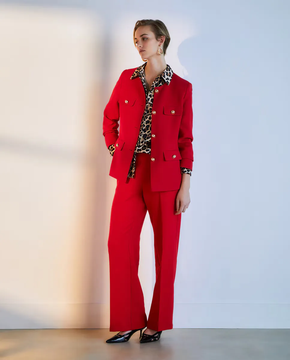 Длинный женский блейзер без воротника Woman El Corte Inglés, красный
Длинный женский блейзер без воротника Woman El Corte Inglés, красный