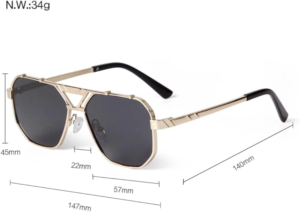 Солнцезащитные очки для женщин и мужчин, металлическая большая оправа, защита от УФ-излучения UV400, ретро, роскошные, повседневные, для активного отдыха VFDHN, 2
Солнцезащитные очки для женщин и мужчин, металлическая большая оправа, защита от УФ-излучения UV400, ретро, роскошные, повседневные, для активного отдыха VFDHN, 2