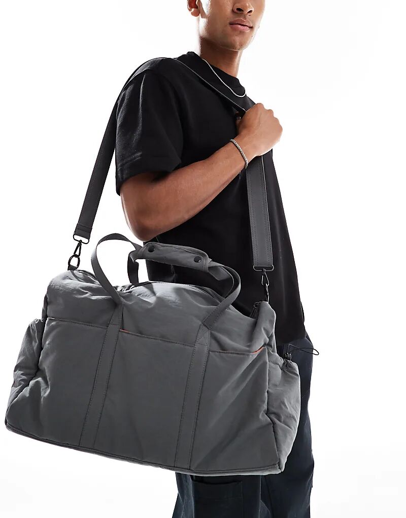 Стеганая сумка-мессенджер ASOS DESIGN серого цвета
Стеганая сумка-мессенджер ASOS DESIGN серого цвета