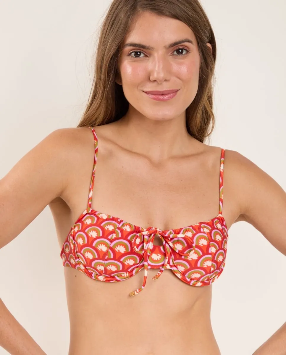 Верх бикини-балконет с принтом и подкладкой Río de Sol, красный
Верх бикини-балконет с принтом и подкладкой Río de Sol, красный