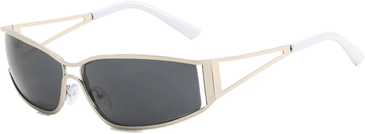 Солнцезащитные очки Willochra без оправы в стиле Y2K для женщин и мужчин, прямоугольные, винтажные, модные, металлические, без оправы, ретро, Silver Black
Солнцезащитные очки Willochra без оправы в стиле Y2K для женщин и мужчин, прямоугольные, винтажные, модные, металлические, без оправы, ретро, Silver Black