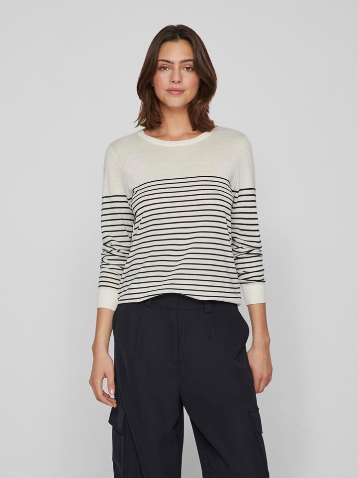 Лонгслив Vila, цвет beige/schwarz 
Лонгслив Vila, цвет beige/schwarz