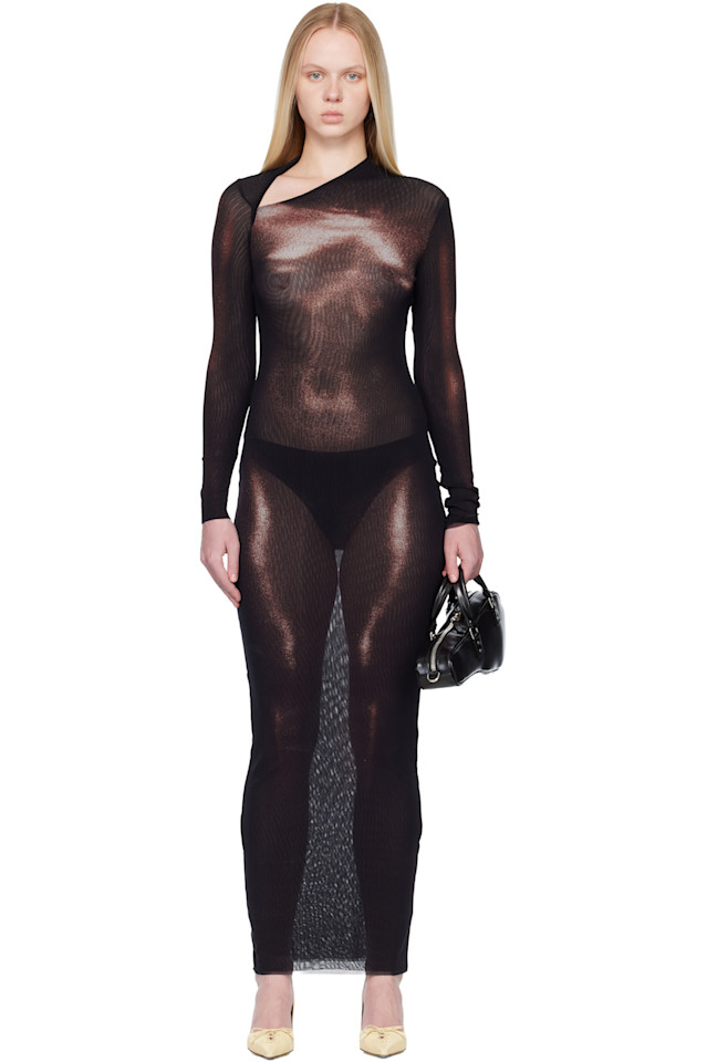 Jean Paul Gaultier Длинное платье-макси «The Long Body Dust» черно-бордового цвета
Jean Paul Gaultier Длинное платье-макси «The Long Body Dust» черно-бордового цвета