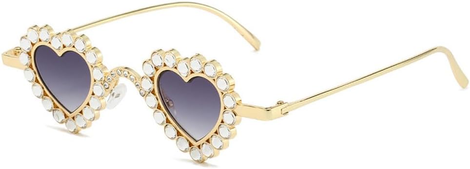 Солнцезащитные очки в форме сердца с бриллиантами, модные женские очки в металлической оправе с градиентным переходом цвета, роскошные женские очки со стразами TKKTLLT, Gold-gray
Солнцезащитные очки в форме сердца с бриллиантами, модные женские очки в металлической оправе с градиентным переходом цвета, роскошные женские очки со стразами TKKTLLT, Gold-gray