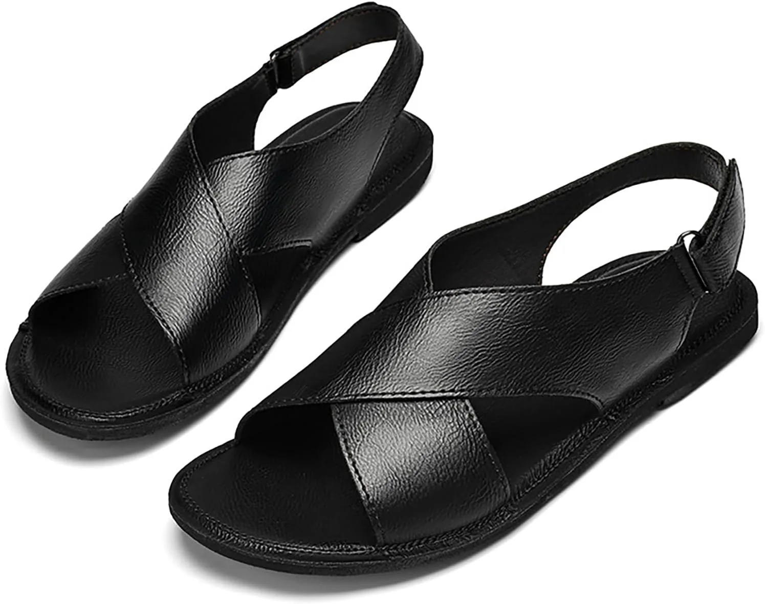 Мужские сандалии ручной работы из натуральной кожи с ремешками, плоская подошва, регулируемый задний ремешок на липучке, открытый носок, для улицы, лето, отдых, пляж HDFDB, черный
Мужские сандалии ручной работы из натуральной кожи с ремешками, плоская подошва, регулируемый задний ремешок на липучке, открытый носок, для улицы, лето, отдых, пляж HDFDB, черный