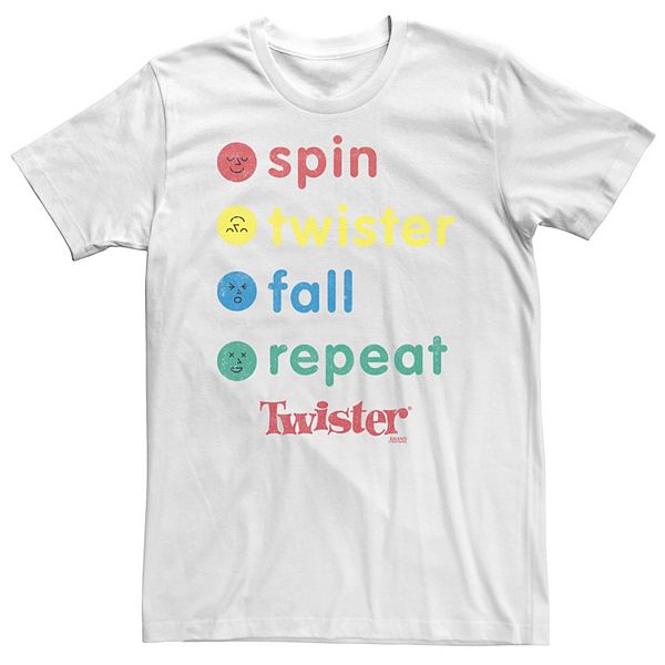 Футболка Big & Tall Twister Spin Twister Fall Repeat Licensed Character
Футболка Big & Tall Twister Spin Twister Fall Repeat Licensed Character