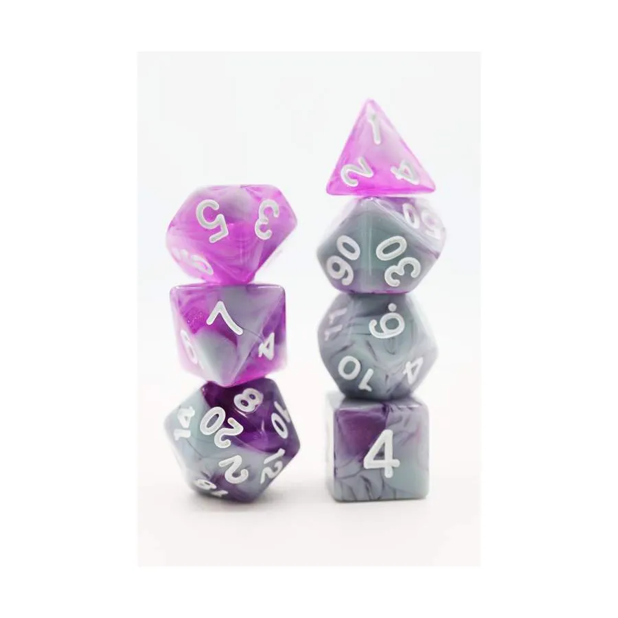 Набор Poly — Stars Shine с белым (7), Dice Sets - Resin/Acrylic - Blue, Green, & Purple (Foam Brain Games)
Набор Poly — Stars Shine с белым (7), Dice Sets - Resin/Acrylic - Blue, Green, & Purple (Foam Brain Games)