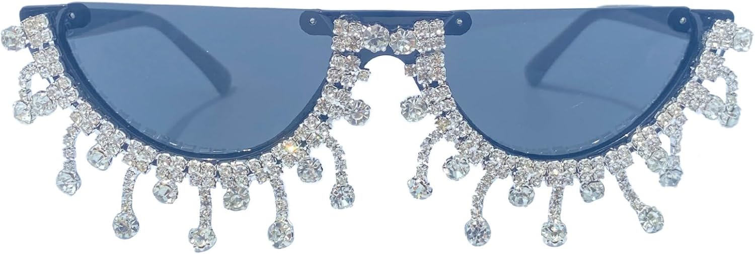 Красочные солнцезащитные очки в форме полумесяца с бриллиантами для женщин, «кошачий глаз», украшенные стразами, идеально подойдут для вечеринок mincl, Diamond Tassel&black
Красочные солнцезащитные очки в форме полумесяца с бриллиантами для женщин, «кошачий глаз», украшенные стразами, идеально подойдут для вечеринок mincl, Diamond Tassel&black