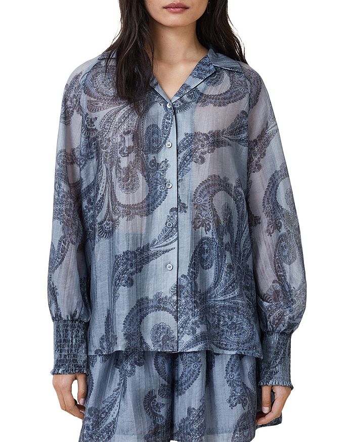 Рубашка Isla с принтом и манжетами на сборке ALLSAINTS, синий
Рубашка Isla с принтом и манжетами на сборке ALLSAINTS, синий