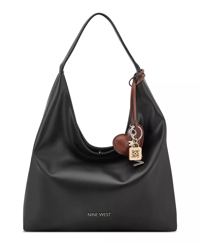 Большая сумка-хобо Keylee Nine West, черный 
Большая сумка-хобо Keylee Nine West, черный