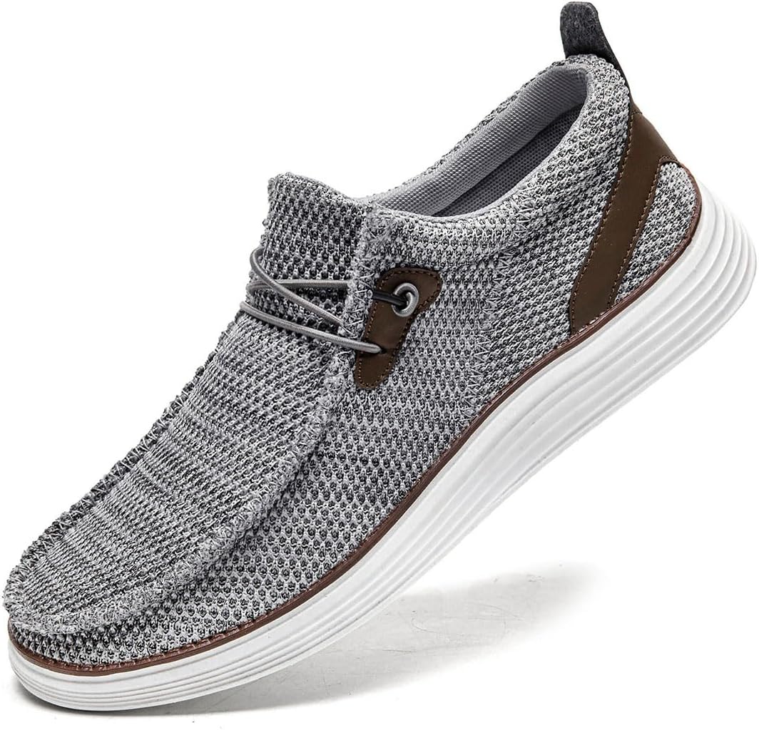 Мужские лоферы слипоны, мужские лодочные туфли, повседневные прогулочные туфли для мужчин, удобные, легкие и дышащие Wohhhw, светло-серый
Мужские лоферы слипоны, мужские лодочные туфли, повседневные прогулочные туфли для мужчин, удобные, легкие и дышащие Wohhhw, светло-серый