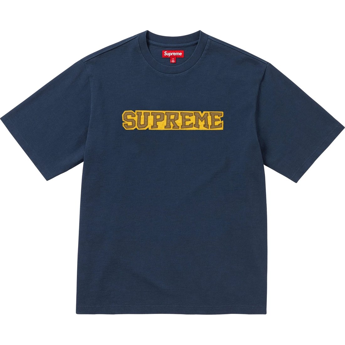 Топ с коротким рукавом и сатиновой аппликацией Supreme, синий/темно-синий
Топ с коротким рукавом и сатиновой аппликацией Supreme, синий/темно-синий