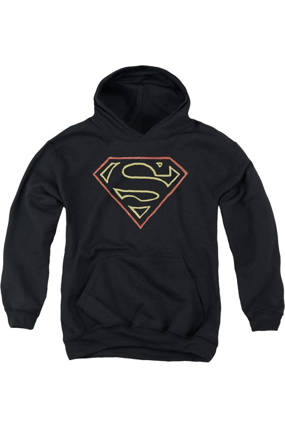 Детская толстовка с капюшоном Superman в цветном дизайне щита Gildan, черный
Детская толстовка с капюшоном Superman в цветном дизайне щита Gildan, черный