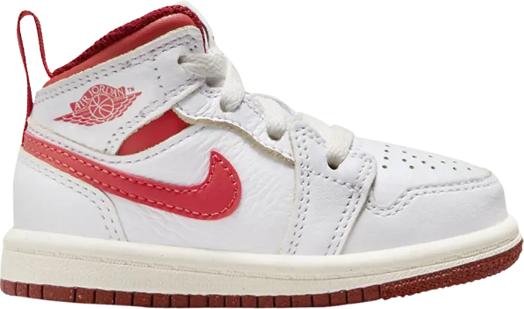 Кроссовки Air Jordan 1 Mid SE TD 'White Dune Red', белый
Кроссовки Air Jordan 1 Mid SE TD 'White Dune Red', белый