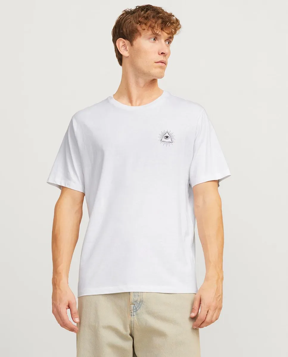 Мужская футболка с короткими рукавами, круглым вырезом и принтом на спине Jack & Jones, белый
Мужская футболка с короткими рукавами, круглым вырезом и принтом на спине Jack & Jones, белый