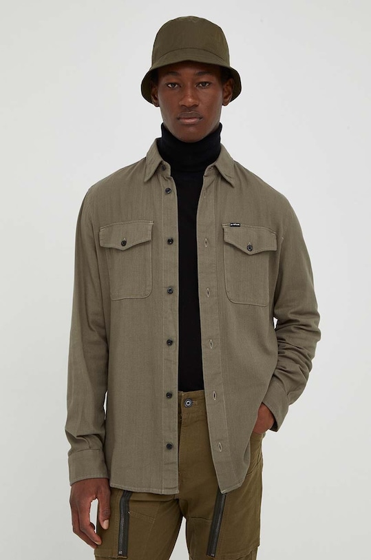 Хлопковая рубашка G-Star, зеленый
Хлопковая рубашка G-Star, зеленый