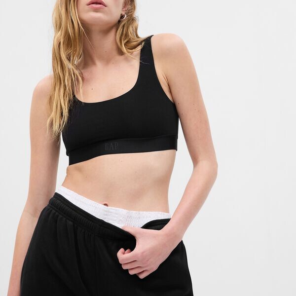 Бюстгальтер-Бралетт из органического хлопка стретч Gap, черный
Бюстгальтер-Бралетт из органического хлопка стретч Gap, черный