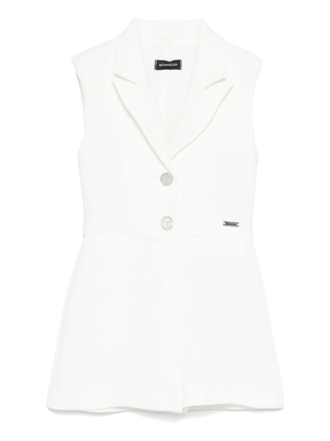 Monnalisa креповый комбинезон, белый
Monnalisa креповый комбинезон, белый
