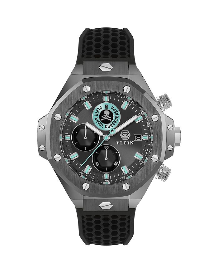 Plein Royal Chronograph, 46 мм PHILIPP PLEIN, черный
Plein Royal Chronograph, 46 мм PHILIPP PLEIN, черный