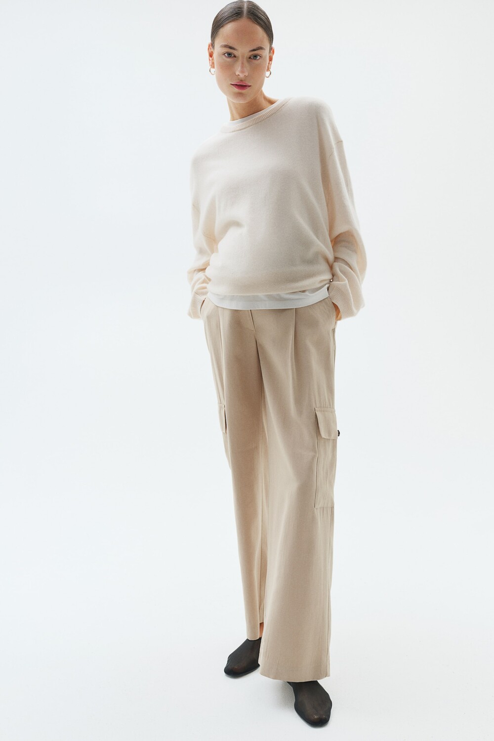 Мама до и после брюк-карго H&M, бежевый
Мама до и после брюк-карго H&M, бежевый