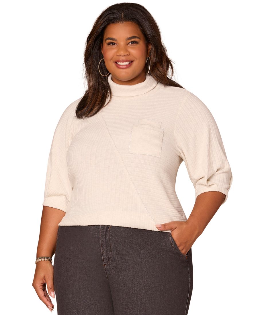 Вязаный топ большого размера с плиссированными рукавами до локтя и воротником-стойкой Democracy, Hcr Heather
Вязаный топ большого размера с плиссированными рукавами до локтя и воротником-стойкой Democracy, Hcr Heather