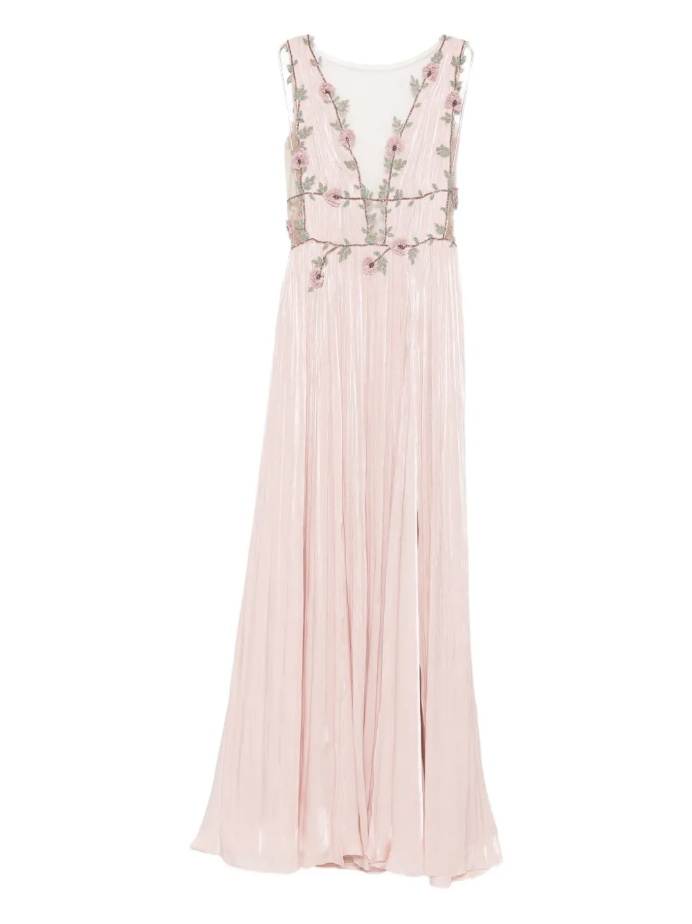 Платье макси с цветочным декором и складками Costarellos, розовый
Платье макси с цветочным декором и складками Costarellos, розовый