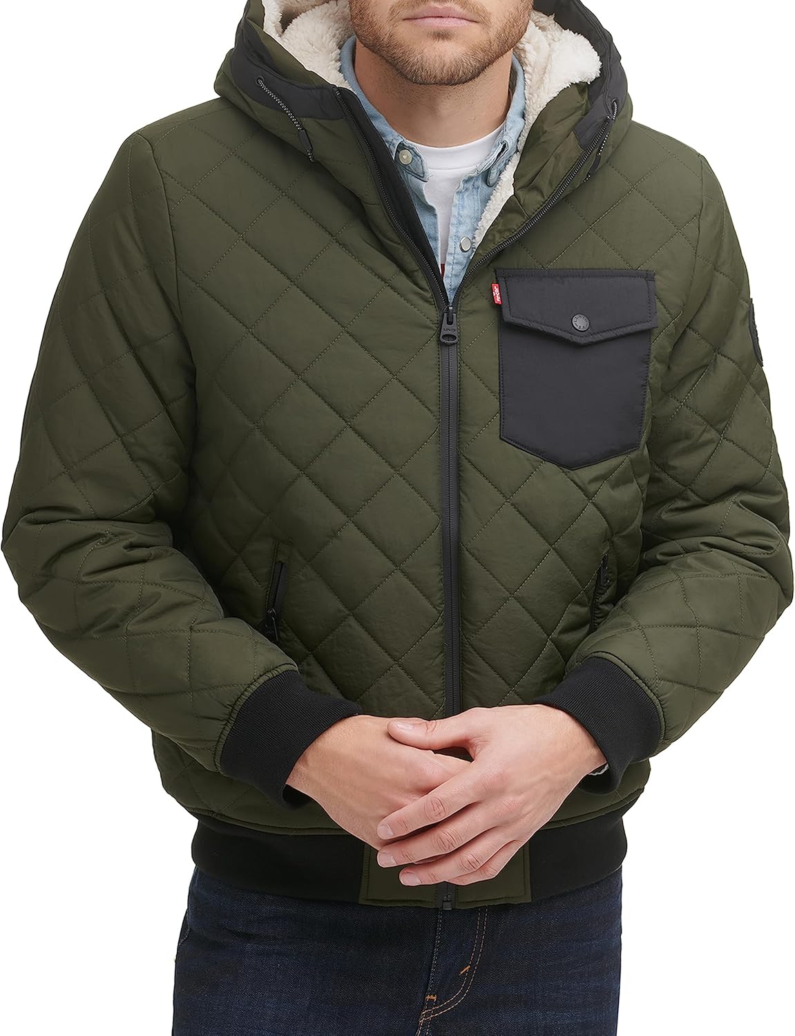 Мужская куртка-бомбер Levi's с ромбовидной стеганой подкладкой из шерпы, White Camouflage
Мужская куртка-бомбер Levi's с ромбовидной стеганой подкладкой из шерпы, White Camouflage