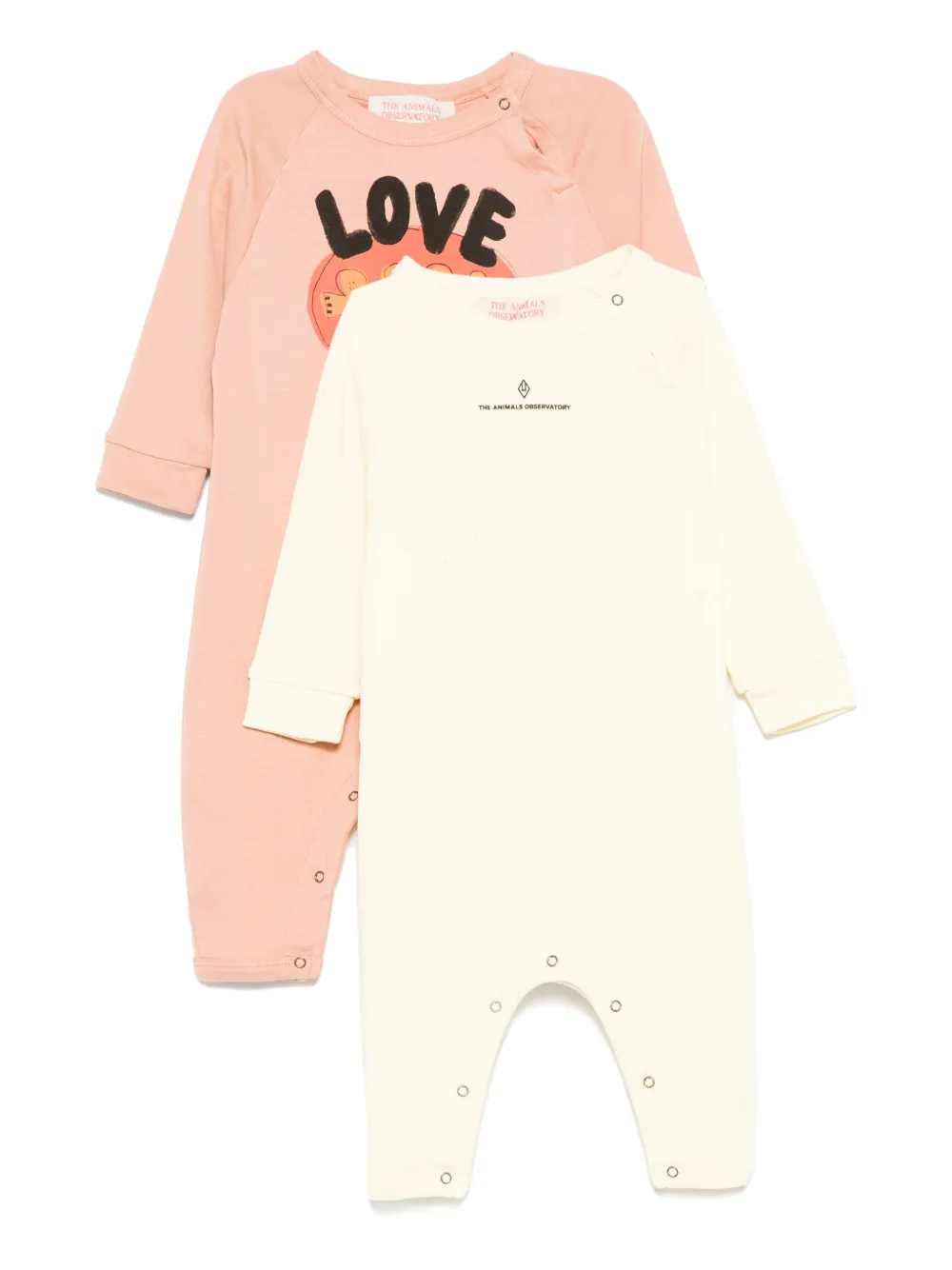 Комплект из двух ромперов с графичным принтом The Animals Observatory, розовый
Комплект из двух ромперов с графичным принтом The Animals Observatory, розовый